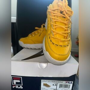 Fila Vibrant Yellow Athletic Shoes